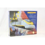 Boxed Hornby R665 Eurostar train pack to include Class 373 Powered Locomotive, Class 373 Unpowered