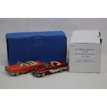 Two boxed 1:43 Madison Models Metal models to include Nr 5 1956 Lincoln Premiere convertible (top