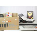 Retro Gaming - Einstein Tatung console with manuals, boxed Elite Firebird, Dot matrix and manuals,