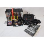 Retro Gaming - Sega Mega Drive console, 2 x controllers, manual, power cable and leads, 14 x games