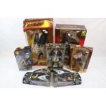 Seven boxed/carded Film related figures to include Diamond Select Toys Indiana Jones Ultimate