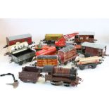 Collection of Hornby O gauge model railway to include clockwork 0-4-0 3600 LMS locomotive and tender