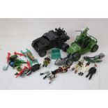 Group of original Hasbro Action Force to include 4 x figures, AWE Striker, Cobra Night Attack and