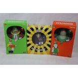 Amos Vortigern's Machine - Three boxed figures to include Jubs, Mr Vortigern and Harvey, all