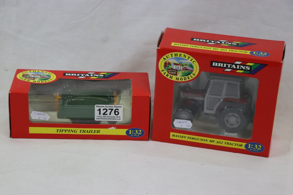 Two boxed Britains Authentic Farm Models to include 9502 Massey Ferguson MF362 Tractor and 9565 - Image 2 of 4