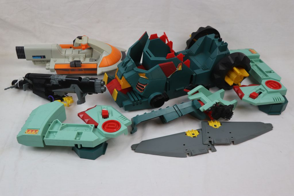 Three original LJN Thundercats vehicles to include Skycutter, Thunderclaw and Mutant Fistpounder,