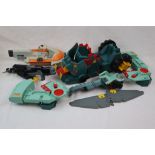 Three original LJN Thundercats vehicles to include Skycutter, Thunderclaw and Mutant Fistpounder,