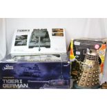 Boxed Heng Long 1:16 German Tiger I radio control battle tank, box window away from box, slight