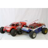 Two remote control cars to include Schumacher Nitro 10 Storm 2WD and HPI Racing Rush Evo Nitro.