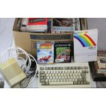 Retro Gaming - Amiga Commodore console with power cables, manuals, boxed games to include Hydra,