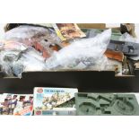 Quantity of Airfix plastic Military figures and play sets, some boxed Airfix examples