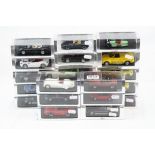 21 boxed / cased Minimax Spark 1:43 metal models, to include Gemballa Avalanche GTR 500, Triumph TR4
