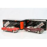 Two boxed 1:43 Western Models Small Wheels metal models to include WMS 74X 1955 Lincoln Capri (open)