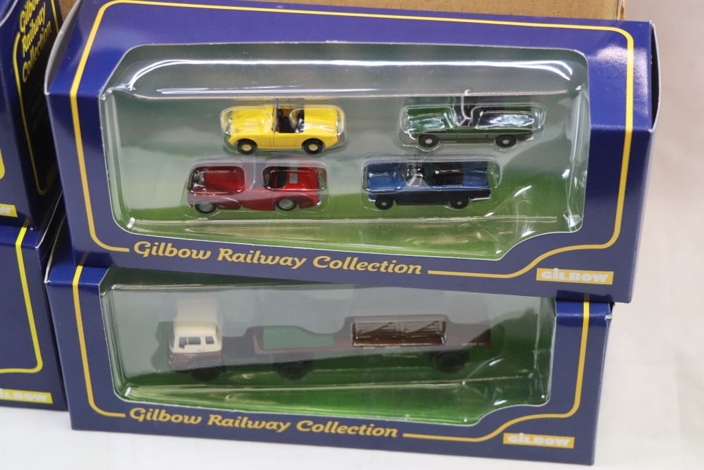 16 boxed Gilbow Railway Collection transport diecast models featuring lorries, cars and buses to - Image 3 of 4