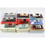 Nine boxed 1:43 metal models, to include Provence Miniatures Delahaye 135 & Peugeot 301, TRON Alfa