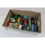 Collection of 32 vintage play worn diecast models to include Dinky, Corgi and Matchbox, features