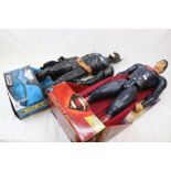 Two boxed 31" DC comics figures to include CDI Jakks Pacific toys Batman The Dark Knight Rises and