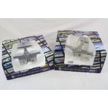 Two boxed 1:48 Franklin Mint Armour Collection diecast models to include B11B577 98213 Hurricane