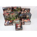 Star Wars - Nine boxed Hasbro Star Wars Episode 1 figures & accessory sets to include Sith Speeder