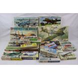 17 unmade boxed Airfix 1/72 plastic model airplane kits, to include Short Stirling, B 29