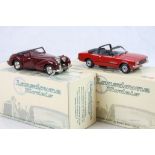 Two boxed 1:43 Lansdowne Models by Brooklin Models white metal models to include LDM 37 1949 Triumph