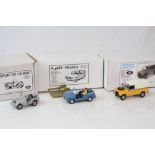 Three military related metal models, in white boxes with company stickers, 1:43 ARMY Models DAF YA66