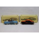 Two boxed 1:43 Brooklin Models metal models to include BRK51a 1951 Ford Fordor Sedan Diamond Taxicab