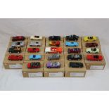 23 metal models, 1:43, in brown custom boxes to include Universal Hobbies x 6, Plymouth Prowler