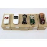 Five 1:43 Western Models metal models, in custom brown boxes, to include Mercedes Benz 300 Pullman