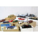13 metal models, 1:43, mostly in brown or white boxes with company sticker, to include Auto Replicas