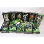 Star Wars - 12 Boxed Hasbro Star Wars figures to include 6 x Power of the Jedi Death Star Droid,