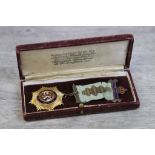Royal Antediluvian Order of Buffaloes Roll of Honour enamelled 9ct yellow gold jewel, enamelled
