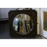 1930's / 40's Oak Framed Bevelled Edge Mirror, 75cms x 75cms