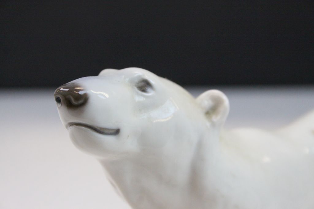 Three Royal Copenhagen ceramic Animals to include; Polar Bear, engraved "NN" to foot, pair of Pandas - Image 5 of 8