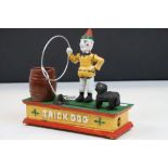 Cast trick dog money bank