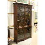 19th century Mahogany Display Cabinet, the upper and lower sections both with Twin Astragel Glazed