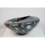 A large contemporary art glass vase/bowl