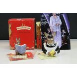 Boxed Royal Doulton Bunnykins country manor maid figure and one other similar William reading