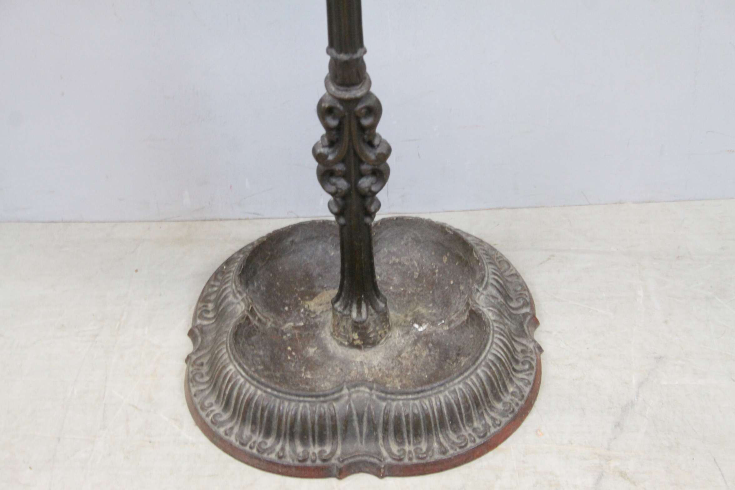 Reproduction Victorian Metal Cloak / Hall Stand with Four Hooks and Four Stick Compartments, - Image 4 of 4