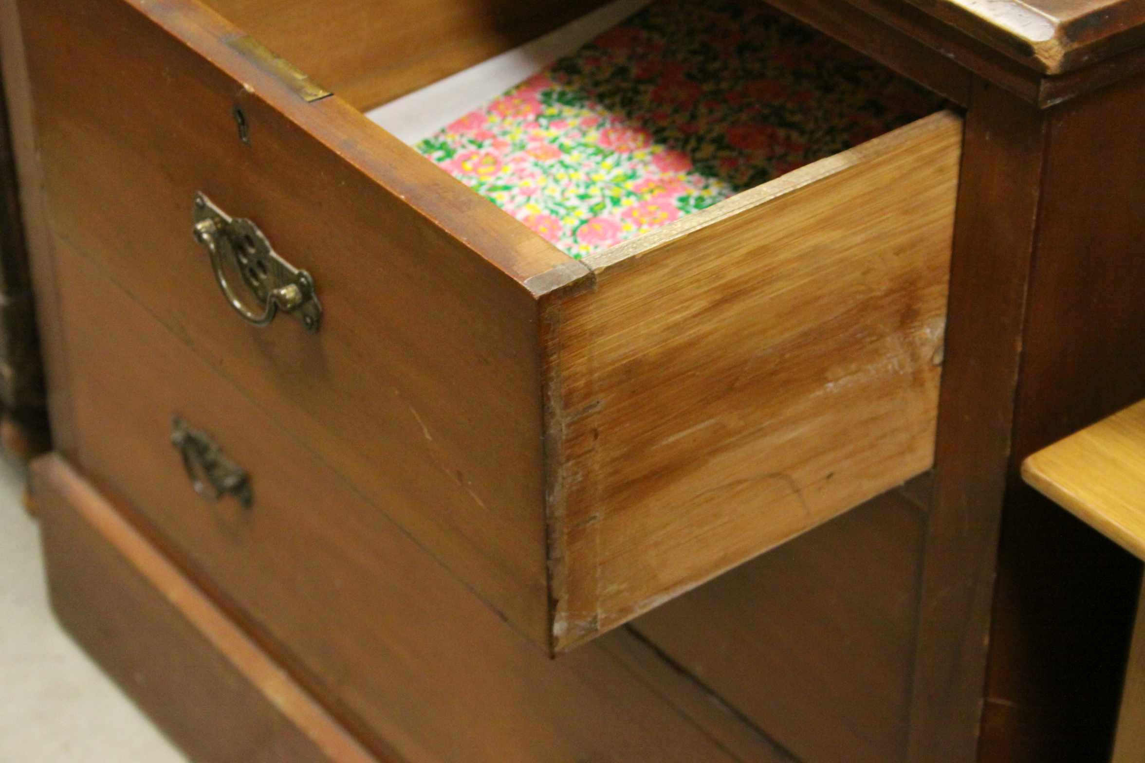 Edwardian Walnut Chest of Two Short over Two Long Drawers, 93cms wide x 86cms high1 - Image 3 of 3