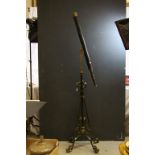 Early 20th century Harbour Master look out telescope with stand