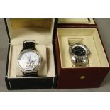 Two boxed Gents Ingersoll Wristwatches to include; Gems Pilot plus a 40 jewel Automatic with twin