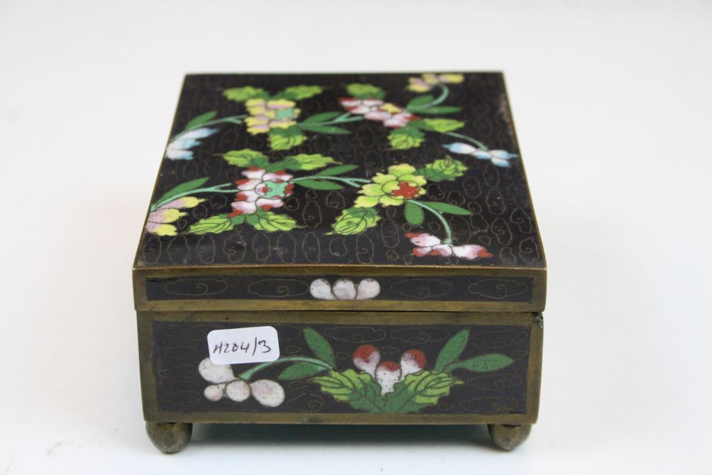 20th Century Cloisonné cigarette box - Image 2 of 3