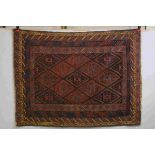 Hand Knotted Wool Gazak rug 146 x 113cm