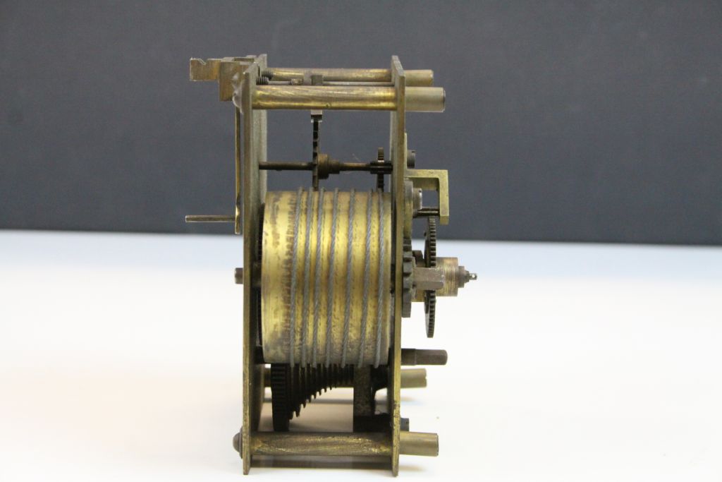 An antiqued clock fusee clock movement. - Image 2 of 3