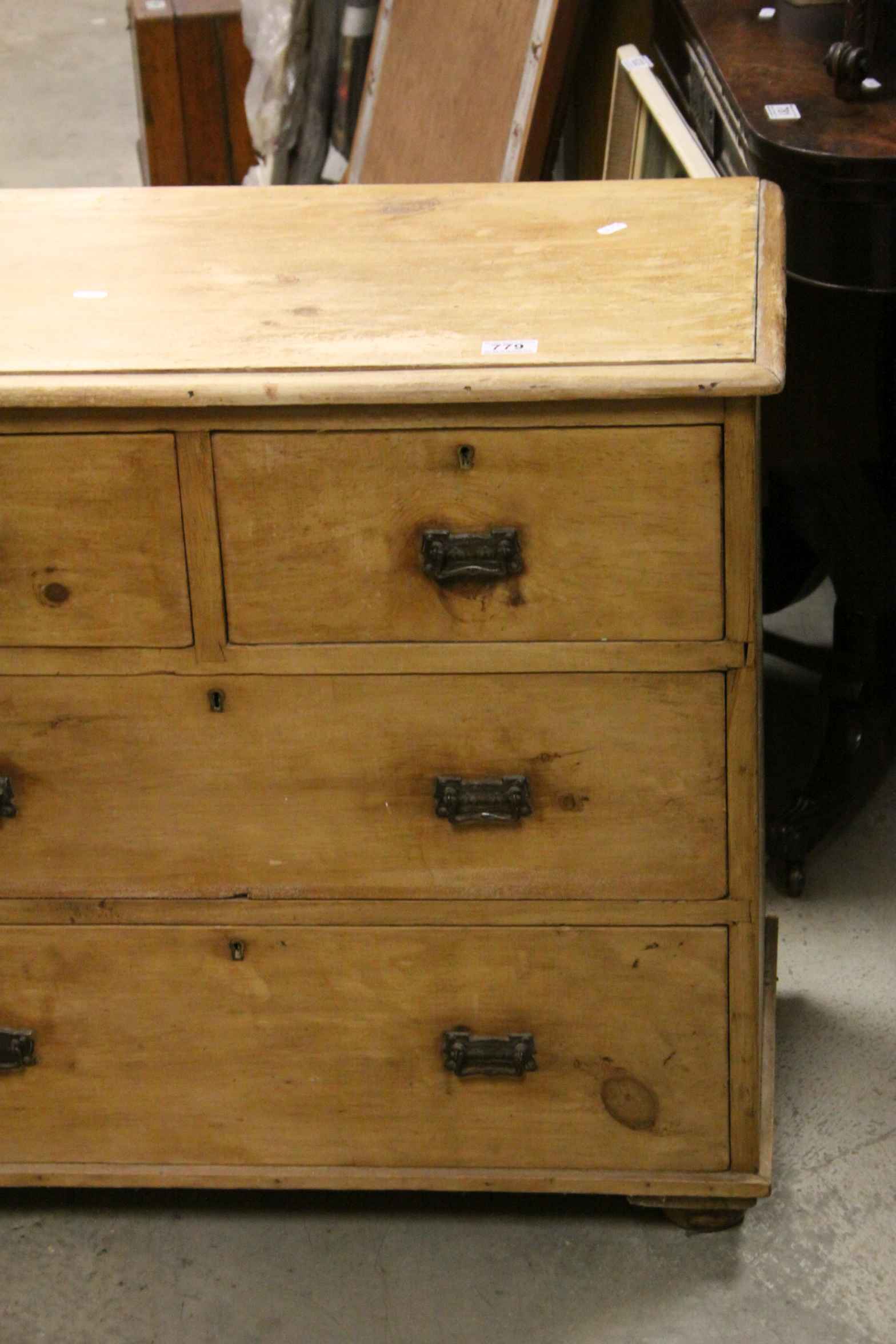 19th century Pine Chest of Drawers, 82cms wide - Image 2 of 4