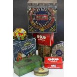 Quantity of vintage tins to include Elks assorted biscuits