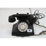 Vintage Black Bakelite Telephone with pull out tray to front