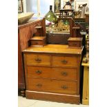 Edwardian Walnut Chest of Two Short over Two Long Drawers, 93cms wide x 86cms high1