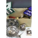 Quantity of mainly good quality silver plate to include cased flatware etc